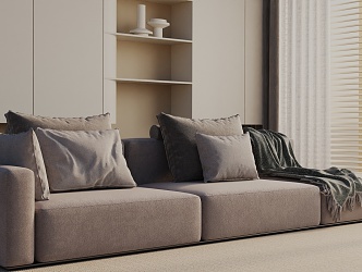 Three-seat sofa 3d model