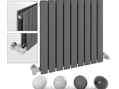 Modern Home Radiator With Sleek Metal Structure And Multiple Color Options 3d model