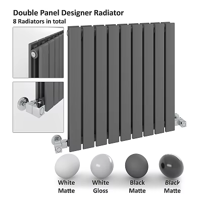 Modern Home Radiator With Sleek Metal Structure And Multiple Color Options 3d model