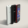 Lenovo Smartphones White Black Red Models With Screen Display Showing Apps And Time