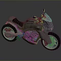 Modern Gray Motorcycle with Black Seat Windshield and Silver Wheels in Streamlined Futuristic Design