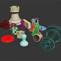 modern dice chess 3d model