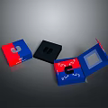 Colorful Computer Accessory Packaging Boxes In Red Blue Black With Open Design And Transparent Windows