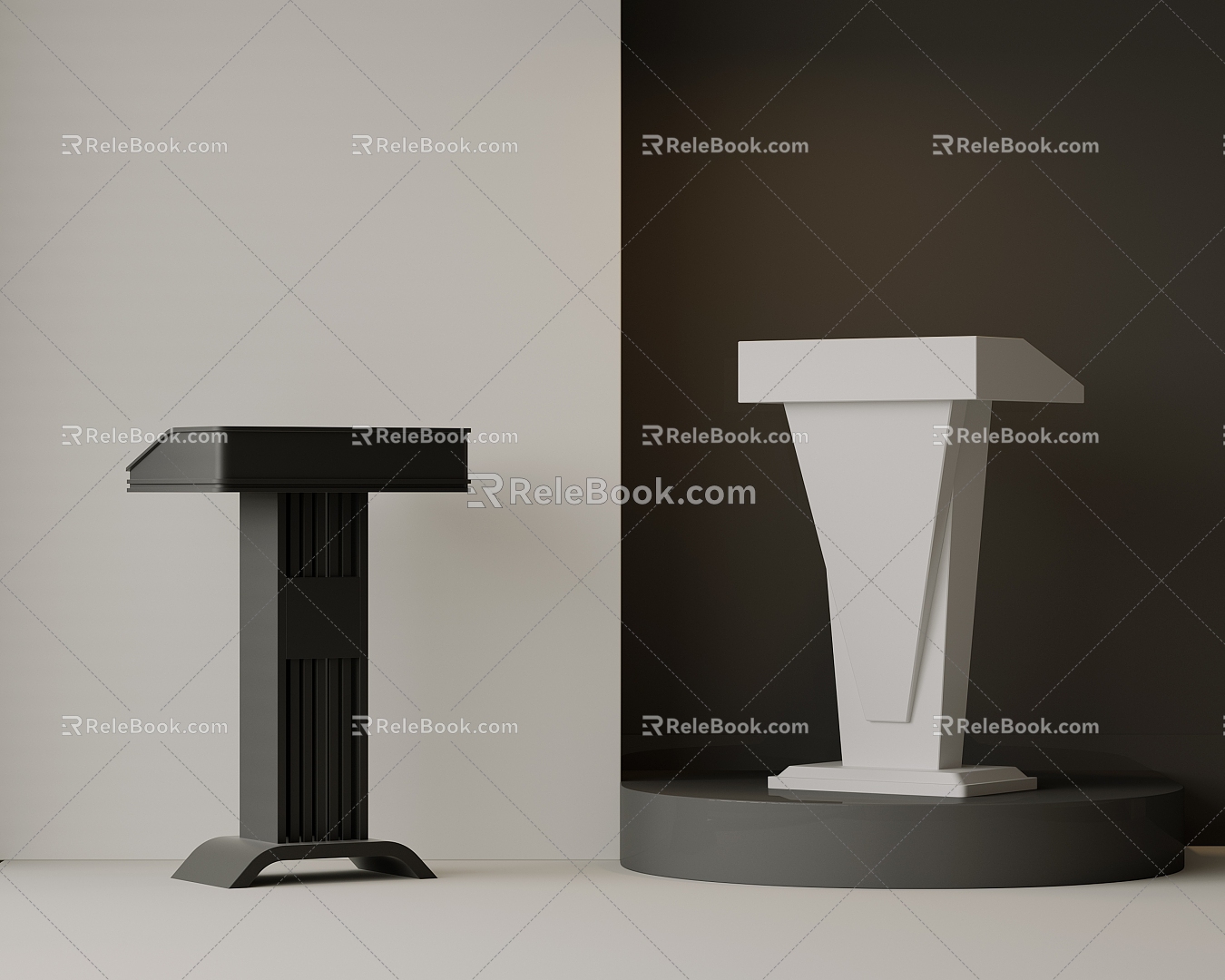 Rostrum Rostrum Rostrum Rostrum Rostrum Rostrum Rostrum Microphone Presentation Platform 3d model