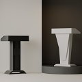 Rostrum Rostrum Rostrum Rostrum Rostrum Rostrum Rostrum Microphone Presentation Platform 3d model