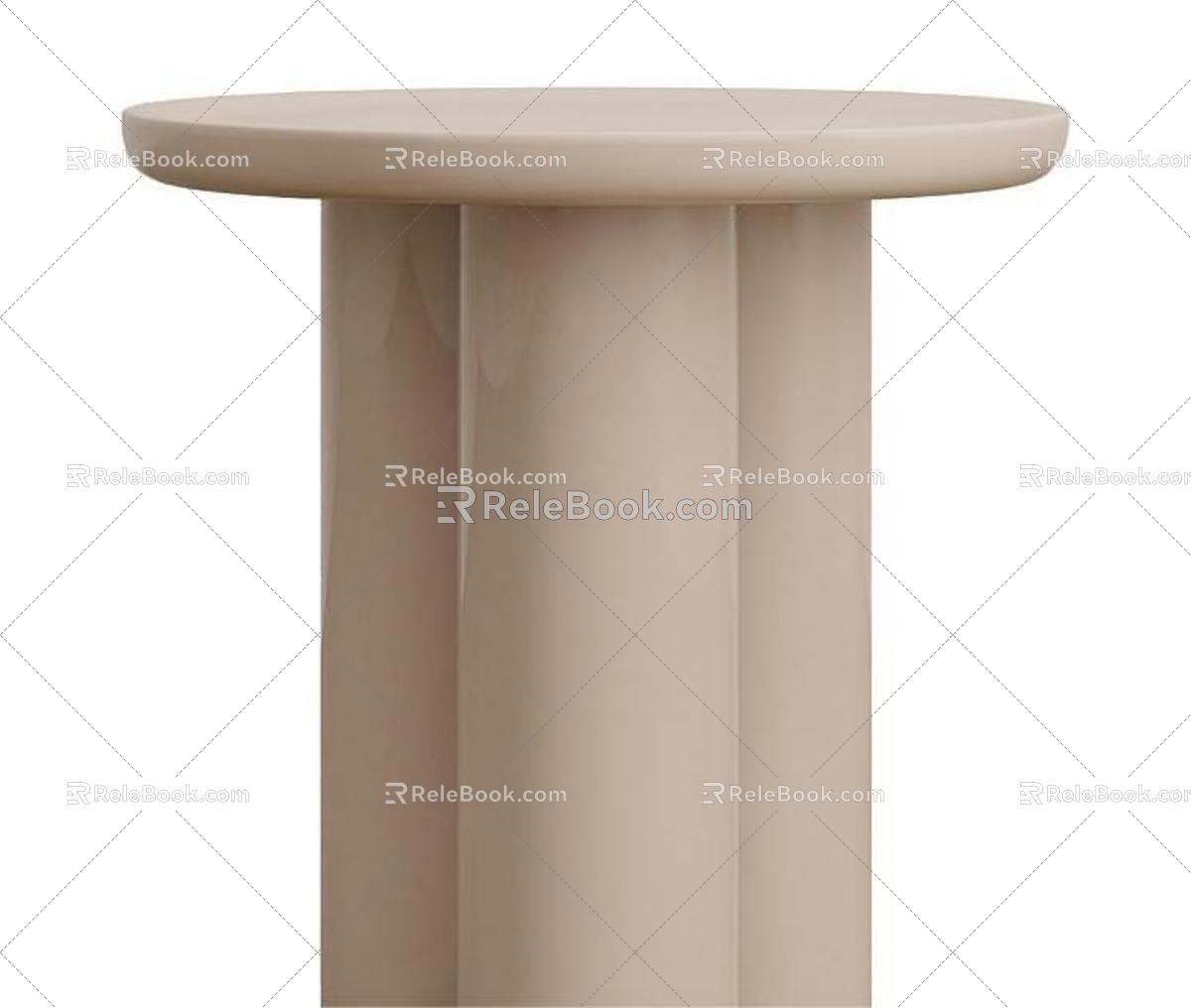 Simple Table Solid Wood Dining Table Tea Table Three-legged Table Side Table 3d model