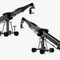 Mobile Crane Utility Vehicle With Telescopic Boom And Stable Wheels 3d model