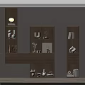 Modern Minimalist Full Wall Bookshelf With Soft Ambient Lighting And Chic Home Decor Storage