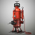 Industrial Red Fire Equipment With Pressure Gauge Valve And Stand Base