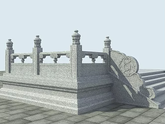 New Chinese-style Flag-raising Platform 3d model