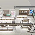 Elegant Luxury Jewelry Store Interior With Modern Display Counters And Chandeliers