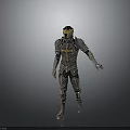 A Man In Intricate Metallic Armor With Decorative Design And Detail Elements
