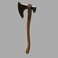 Sturdy Handcrafted Axe With Metal Head And Wooden Handle For Traditional Weapons