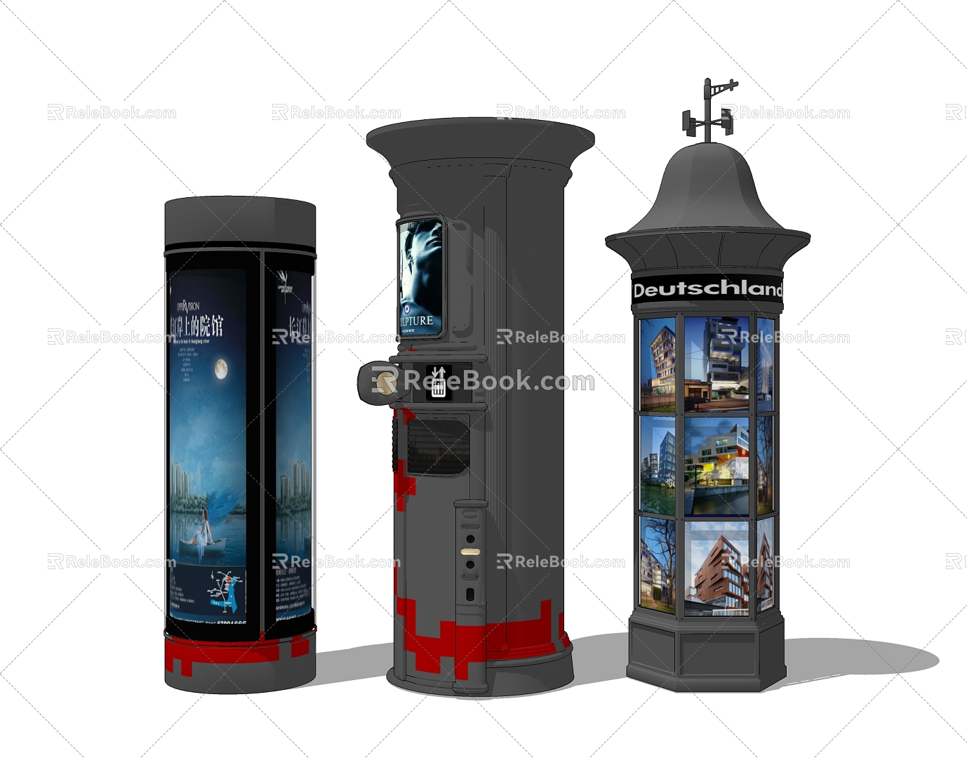 Industrial LOFT advertising light box advertising box 3d model