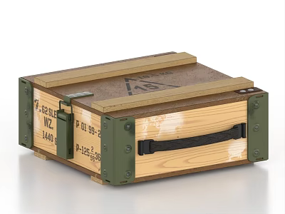 Wooden Crate Transport Box Express Packing Box Wooden Box 3d model