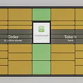 Public Smart Lockers Facility With Order Collection Boxes And Take It Home Function 3d model