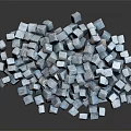 Light Blue Natural Stone Cubes Arranged in a Pile with Smooth Surface 3d model
