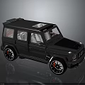 Black Luxury SUV With Sporty Design Roof Rack Sunroof And Red Alloy Wheels