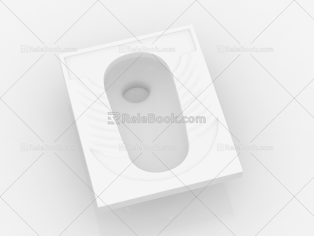 Modern squatting pan 3d model