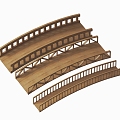 Modern Landscape Wooden Bridge Garden Wooden Bridge Park Wooden Bridge Small Bridge 3d model