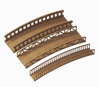 Modern Landscape Wooden Bridge Garden Wooden Bridge Park Wooden Bridge Small Bridge 3d model