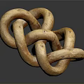 Sturdy Industrial Chain With Interconnected Circular Metal Rings For Heavy Duty Use