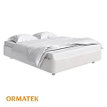 Modern White Double Bed With Simple Frame White Sheets And Pillows