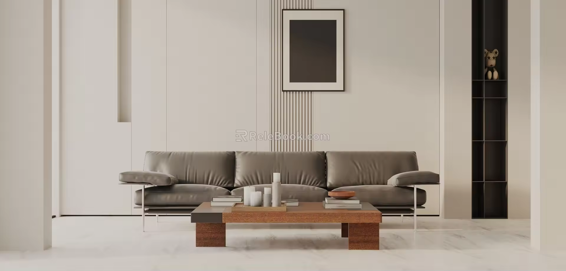 Three-seat sofa 3d model