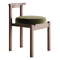 JayAchilles solid wood fabric single chair 3d model