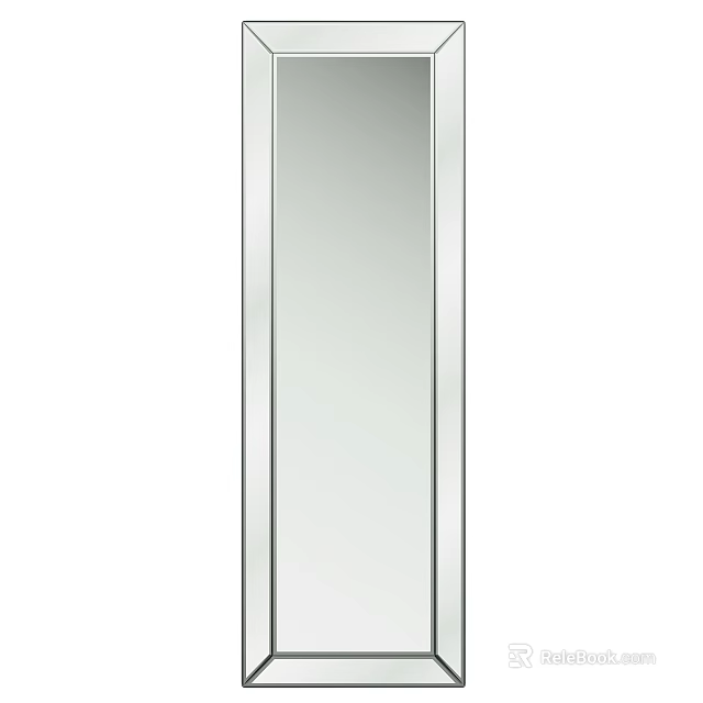 Modern Full Length Mirror with Sleek Frame and Minimalist Design for Home Decor 3d model 