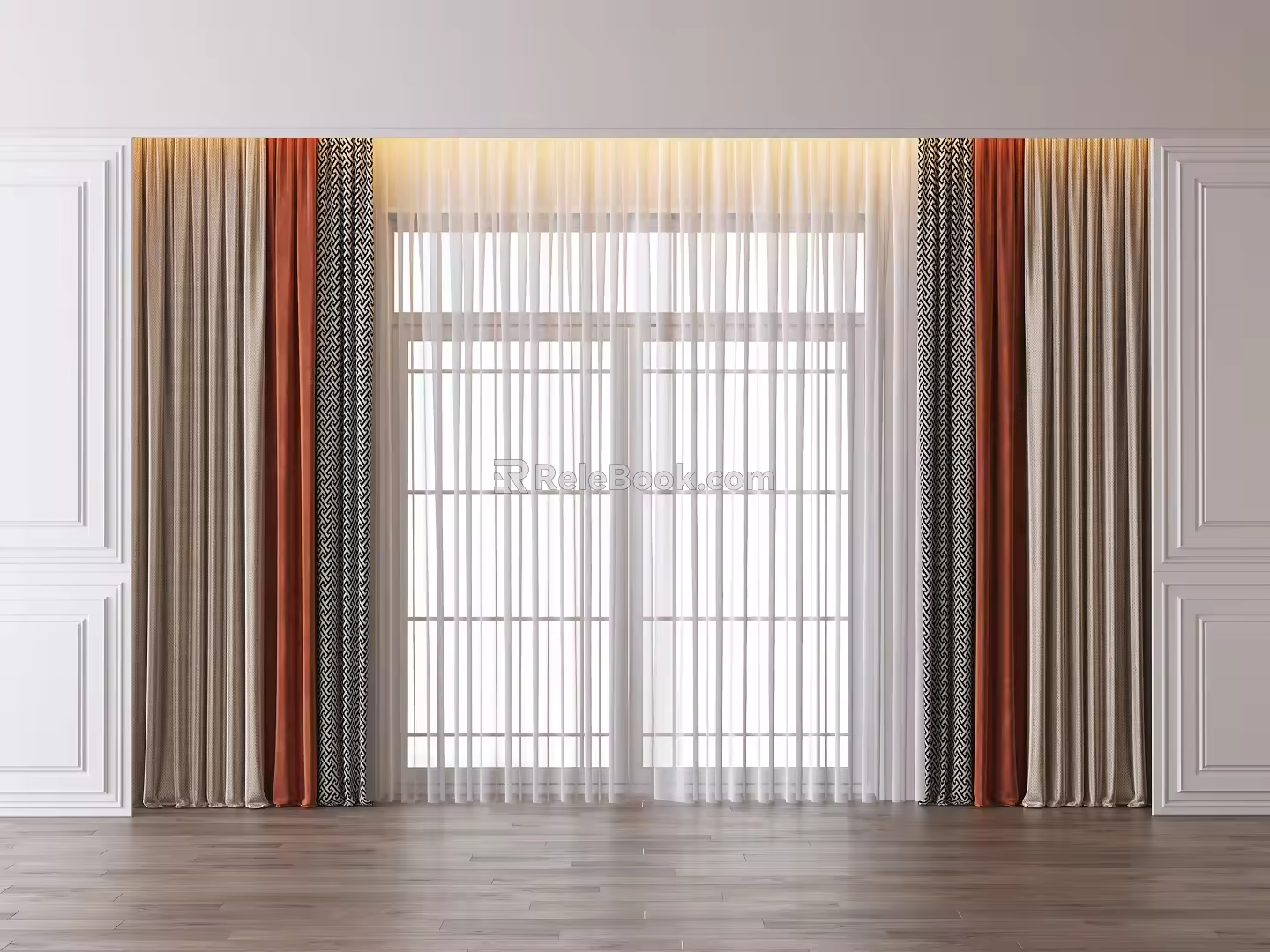 Modern Curtains 3d model
