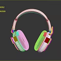 White Computer Headphones With Red Ear Cushions Modern Design And Comfortable Fit