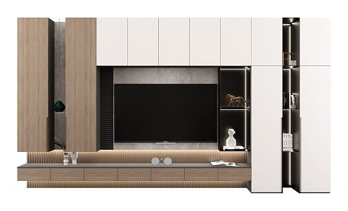 Modern TV Background Cabinet TV Background Wall Cabinet 3d model