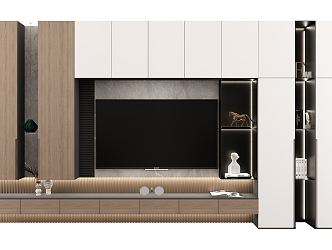 Modern TV Background Cabinet TV Background Wall Cabinet 3d model