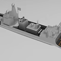 Detailed Industrial Equipment 3D Model Featuring Mechanical Structure And Technical Components