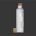 Modern Stainless Steel Silver Bottles With Cork Stoppers For Everyday Use Items