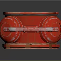 Red Vintage Alarm Clock With Double Bells And Round Dial Reflective Surface And Classic Design