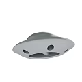 Silver Circular Metal Base Component With Raised Center And Mounting Holes