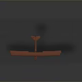 Light Gray Biplane Model in 3D Rendering with Dark Gradient Background