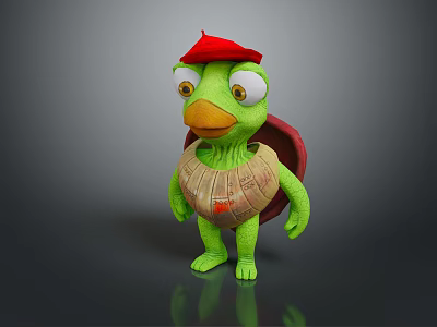 Turtle Cartoon Turtle Snapping Turtle Chickbill Turtle Reptile Cold Blooded Animal Reptile Class 3d model