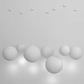 Modern Spherical Pendant Lights in Various Colors and Materials for Interior Design 3d model