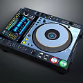 Professional DJ Mixer Featuring Turntable Digital Display Control Buttons And Knobs