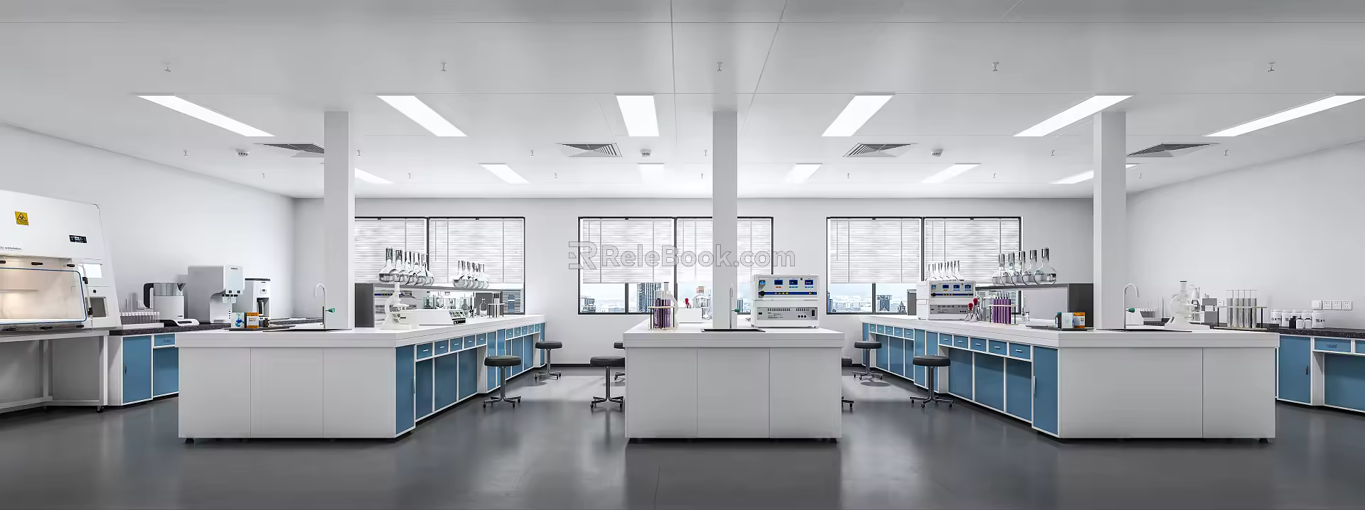 Modern Laboratory Building Biochemical Laboratory 3d model