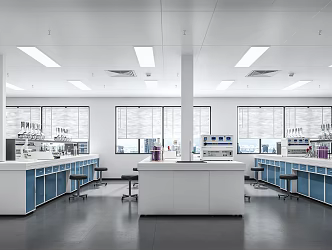 Modern Laboratory Building Biochemical Laboratory 3d model