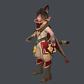 Game Character Cartoon Character Little Fox Anime Character 3d model
