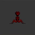 Red Scorpion Like Creature With Complex Red Exoskeleton Multiple Legs Sharp Tail Stinger And Aggressive Appearance 3d model