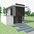 Modern single-family villa homestay building self-built house 3d model