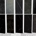Modern Black Marble Wall Panels With Various Textures And Finishes 3d model