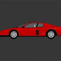 Red Ferrari Two Door Sports Car With Light Colored Interior And Sleek Design