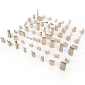 Modern Building Models Arranged in Urban Planning Layout with Diverse Structures